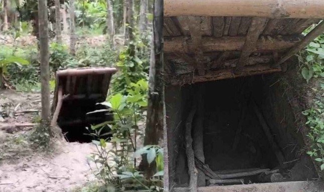 মাটির নিচে গোপন বাংকারে বসে মাদকের আসর